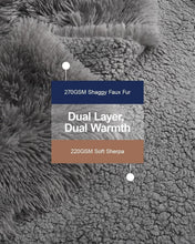 Load image into Gallery viewer, Super Soft King Size Grey Faux Fur Throw Blanket – Cozy Comfort for All Seasons