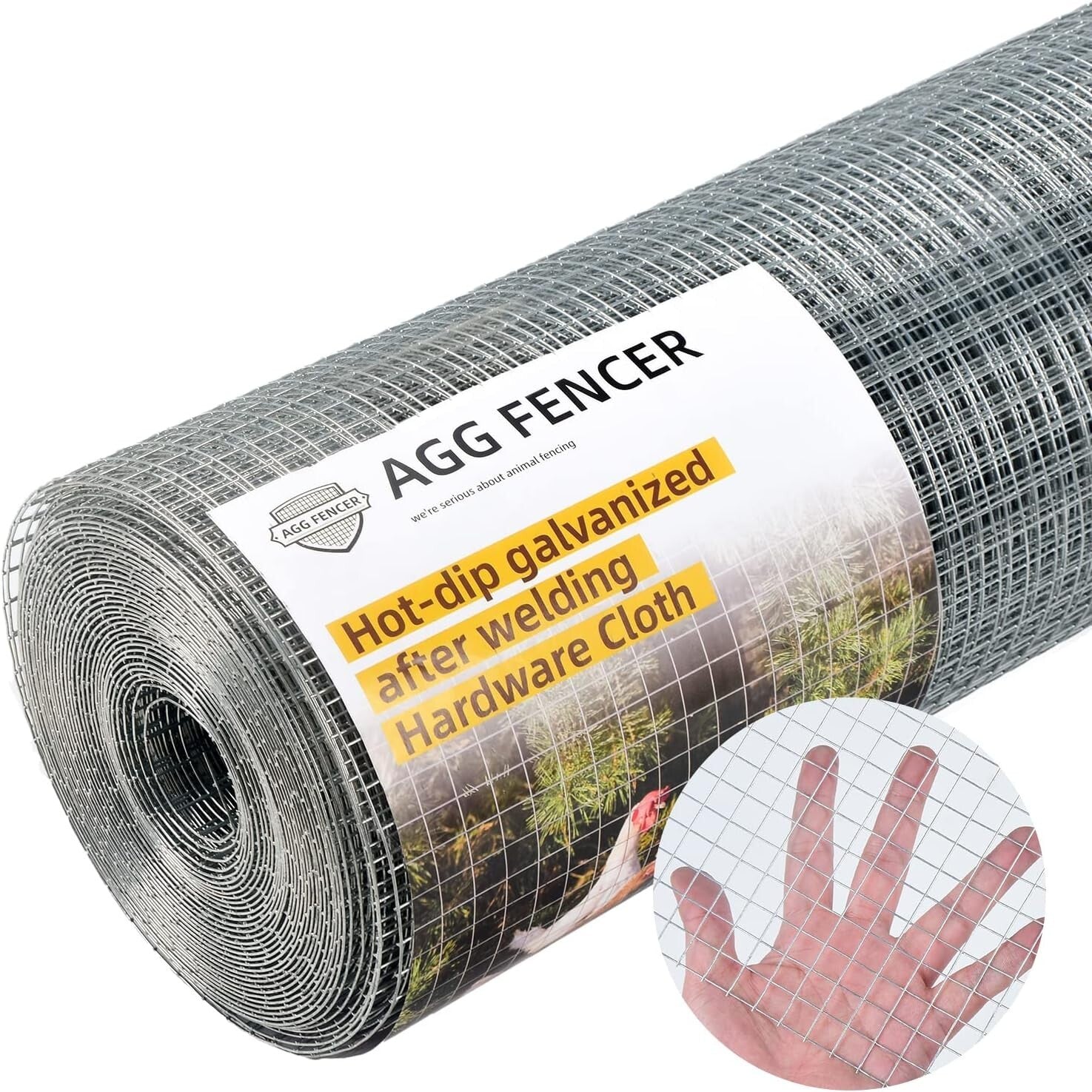 48in x 100ft Galvanized Hardware Cloth - Durable 1/2 inch Chicken Wire Fencing