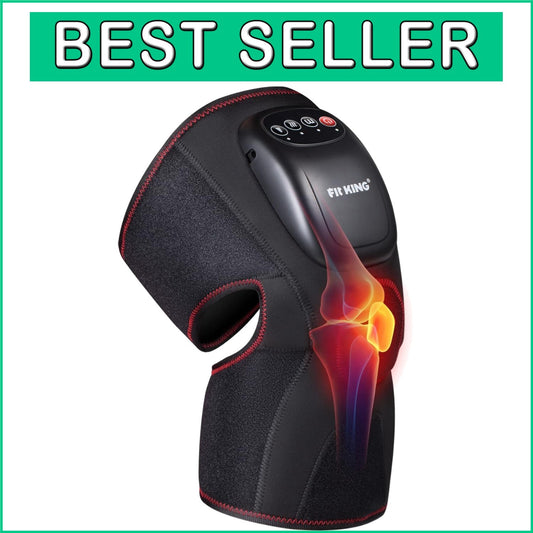 Adjustable Knee Brace Massager with Heat - Enhance Circulation & Recovery