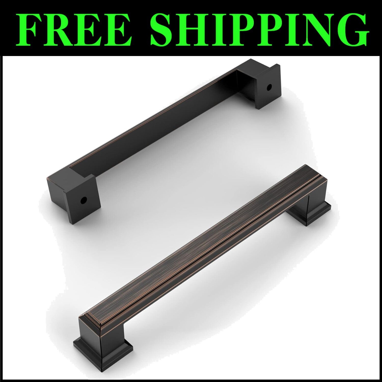 Durable Oil Rubbed Bronze 10 Pack Cabinet Pulls - Easy Install 5 Inch Design
