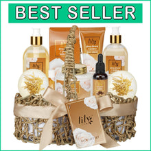 Load image into Gallery viewer, Complete Spa Gift Basket: 10-Piece Honey Almond &amp; Gardenia Bath Collection