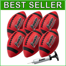 Load image into Gallery viewer, Junior Size Red and Black Rubber Footballs for Youth - Team and Individual Packs