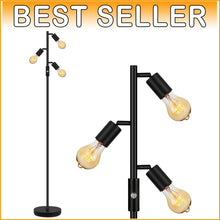 Load image into Gallery viewer, Versatile Industrial Floor Lamp - 3 Light Adjustable Design for Stylish Spaces