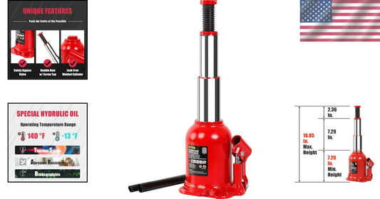 High-Capacity 10 Ton Hydraulic Jack with Adjustable Features for Auto Repairs
