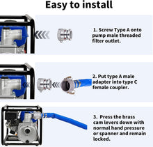Load image into Gallery viewer, Reinforced 50ft PVC Backwash Hose with Quick Connect Aluminum Fittings