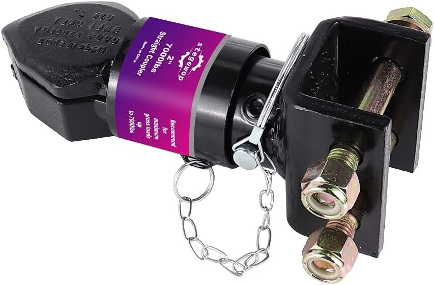 Sturdy 2" Trailer Coupler with Easy Install Trigger Latch - 7000 lbs Capacity