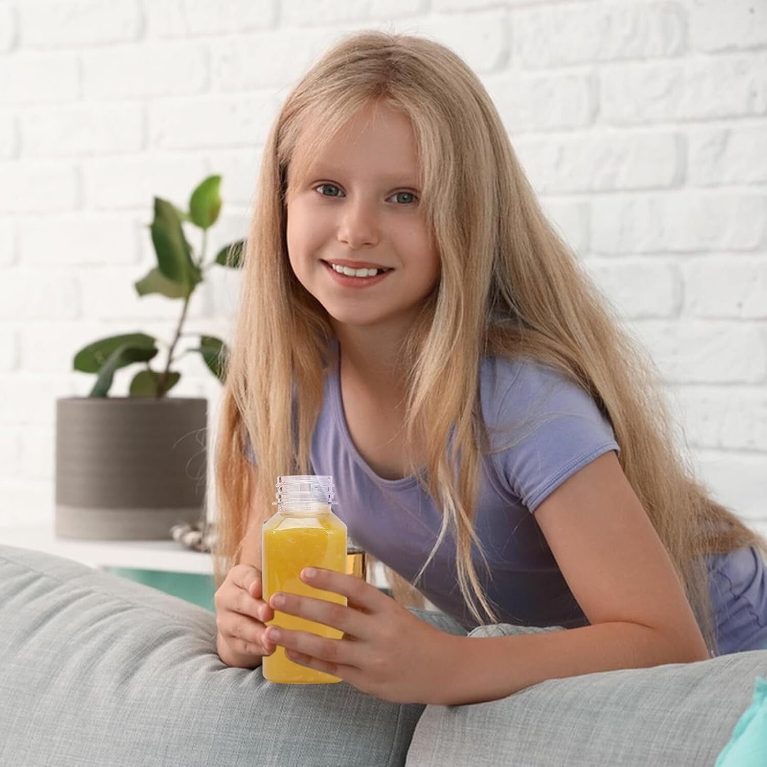 8 oz Lightweight Clear Plastic Juice Bottles - Perfect for DIY Beverages
