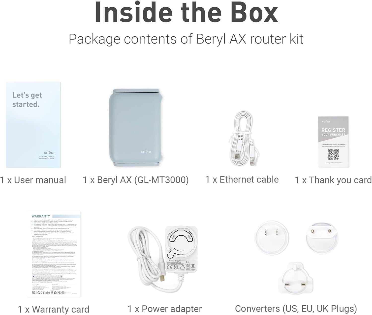 Compact Beryl AX Travel Router with OpenVPN & WireGuard - Perfect for Travelers