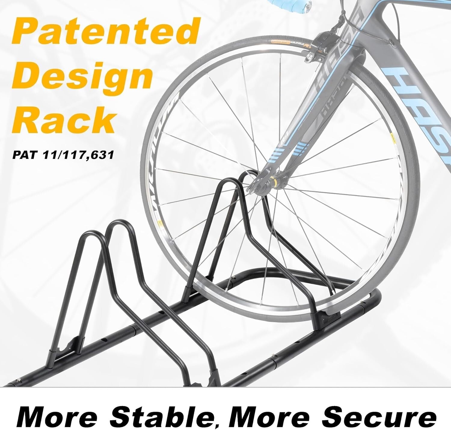 Optimized 6-Bike Storage Rack with Tire Grooves - Perfect for Garage or Indoor