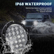 Load image into Gallery viewer, High Beam 7-Inch LED Headlights - 105W with DRL for Jeep Wrangler &amp; Motorcycles