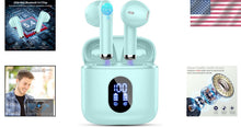 Load image into Gallery viewer, Stylish Bluetooth Earbuds with 9D Sound, ENC Mics &amp; Touch Control for Athletes