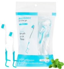 Load image into Gallery viewer, Quick-Clean Portable Toothbrush and Floss Combo - Individually Wrapped 48 Pack
