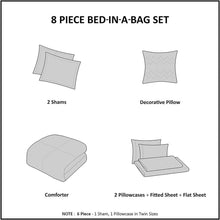 Load image into Gallery viewer, Vibrant Aqua Boho Comforter Set with Complete Sheet Set - 8 Pieces, Queen Size