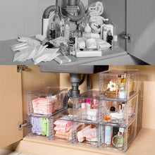 Load image into Gallery viewer, Multi-Purpose Acrylic Storage Drawers - 4-Pack Clear Bins for Tidying Spaces