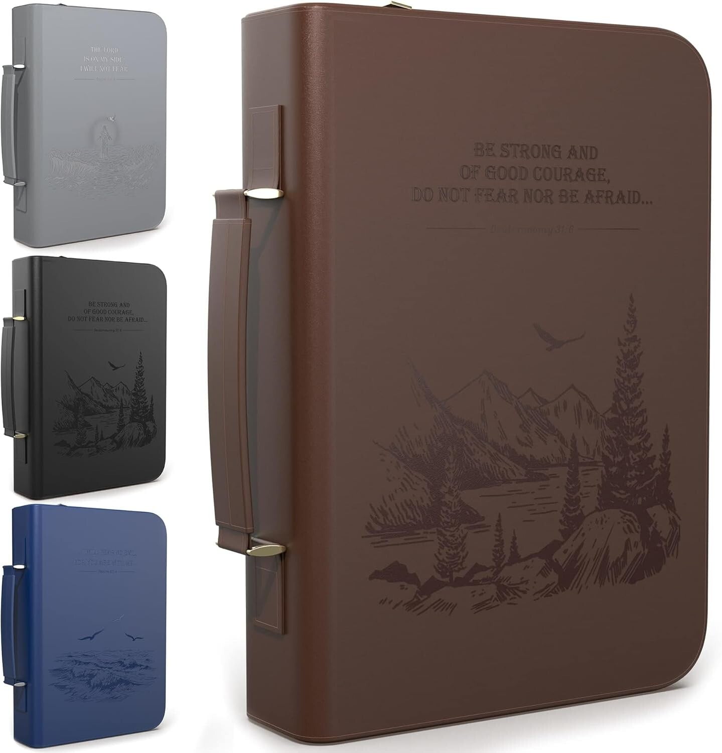 Extra Large Faux Leather Bible Carrying Case for Men & Women – Elegant & Durable