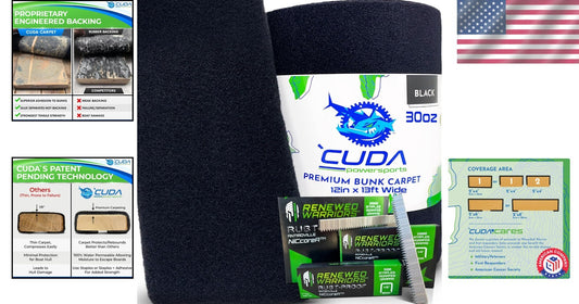 Eco-Friendly Bunk Carpet for Trailers – 12in x 13ft with Rustproof Staples