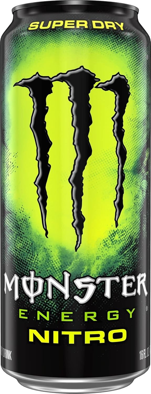 Supercharged Citrus Flavor Energy Drink - Monster Nitro Super Dry 16oz (15 Pack)