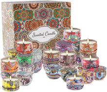 Load image into Gallery viewer, Classic Floral Scented Candle Gift Set - 36 Long Burning Tins for Relaxation