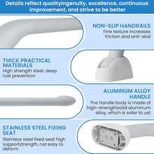 Load image into Gallery viewer, Heavy Duty, Foldable Toilet Rails for Elderly - Safety Assist up to 520 lbs
