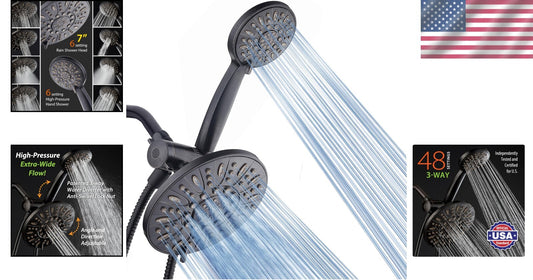 Elegant 7-Inch Oil Rubbed Bronze Shower Head & Hand Shower - Tool-Free Install