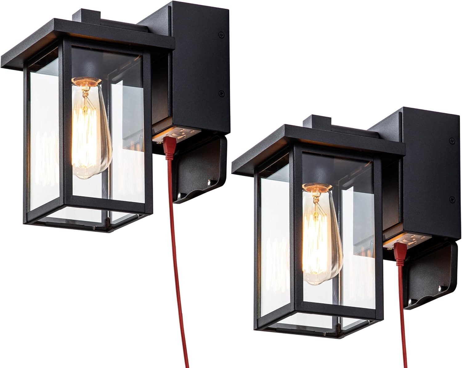 Classic Aluminum Outdoor Sconce with GFCI Outlet - Weather-Resistant & Stylish