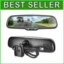 Load image into Gallery viewer, Auto Adjusting Brightness 10.5" Mirror with 4.3" LCD Screen for All Vehicles
