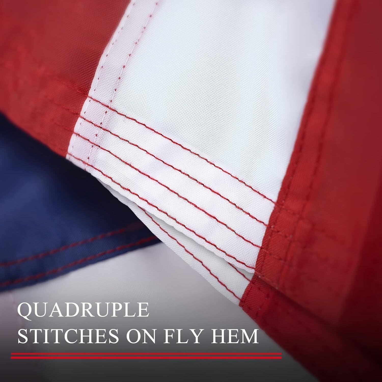 Outdoor American Flag 6 x 10 ft - Embroidered, Durable with Heavy Brass Grommets