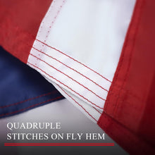 Load image into Gallery viewer, Outdoor American Flag 6 x 10 ft - Embroidered, Durable with Heavy Brass Grommets
