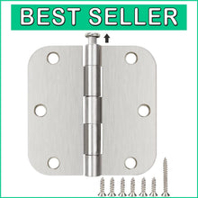 Load image into Gallery viewer, Versatile 3.5" Brushed Nickel Hinges Set - 42 Pack with 252 Screws Included