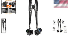Load image into Gallery viewer, Premium Leather Double Camera Strap with Soft Padding for Ultimate Comfort