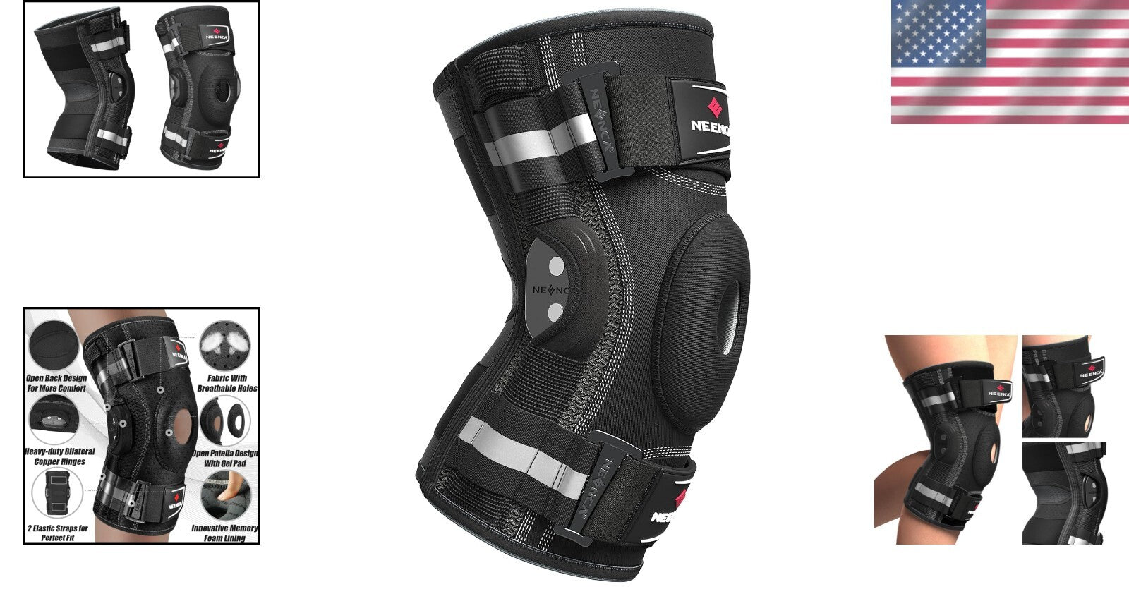 Adjustable Professional Knee Brace - Fast Pain Relief for Arthritis & Sports