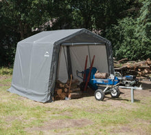 Load image into Gallery viewer, Waterproof 10x10 Outdoor Steel Shed with Double Zippered Doors &amp; Auger Anchors