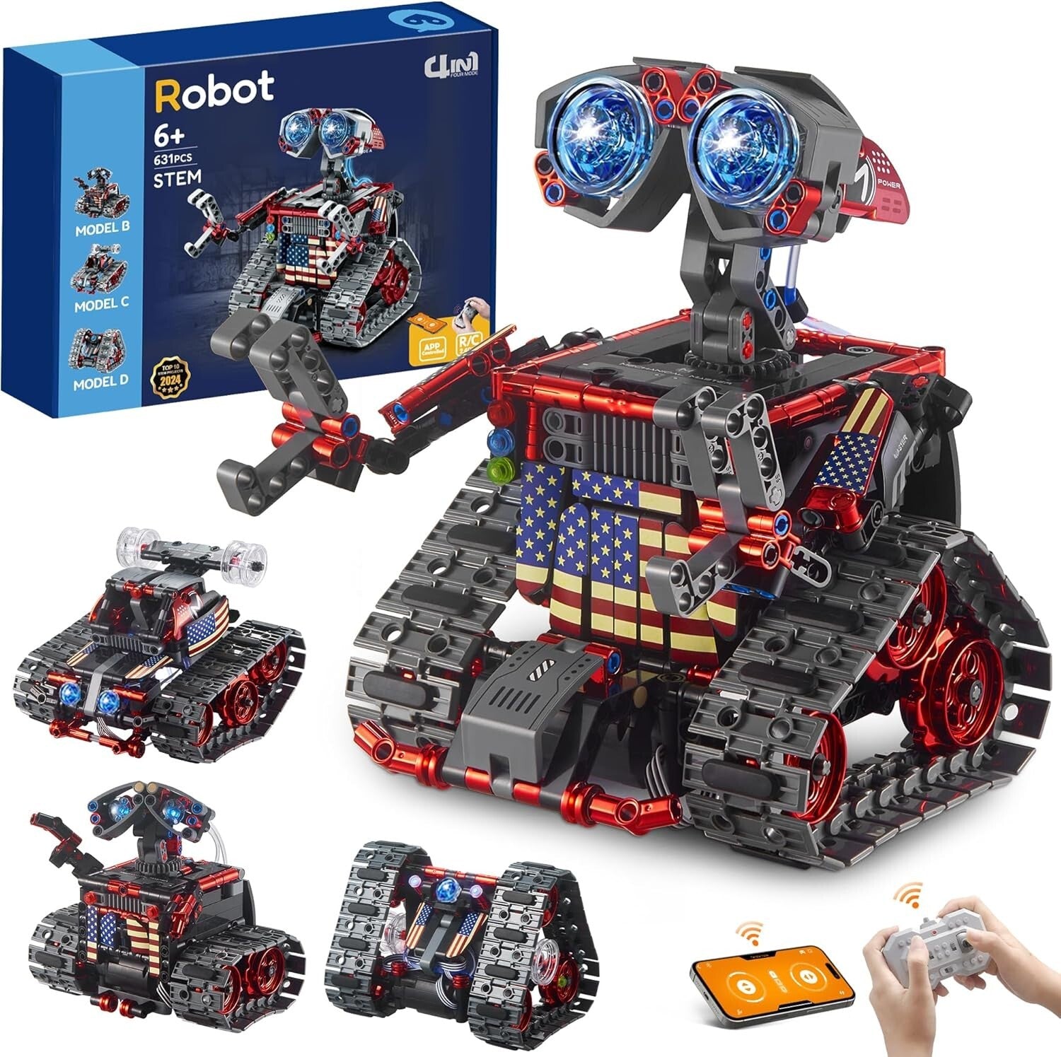 Engaging STEM Building Toys: 4-in-1 Remote-Controlled Designs for Ages 6-12