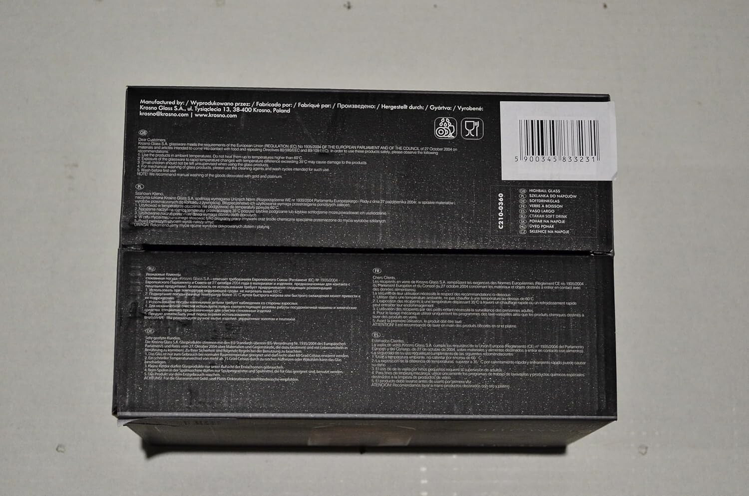 Dishwasher Safe Lead-Free Crystal Glasses - Set of 6 for Sophisticated Dining