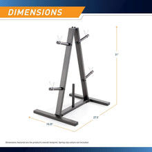 Load image into Gallery viewer, Sturdy Weight Plate Tree for 1-Inch Plates - Ideal for Home Gym Clutter