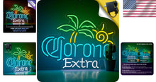 Load image into Gallery viewer, Stylish 24" Beer Neon Sign - Ice Blue Acrylic Light with Dimmer &amp; Chain
