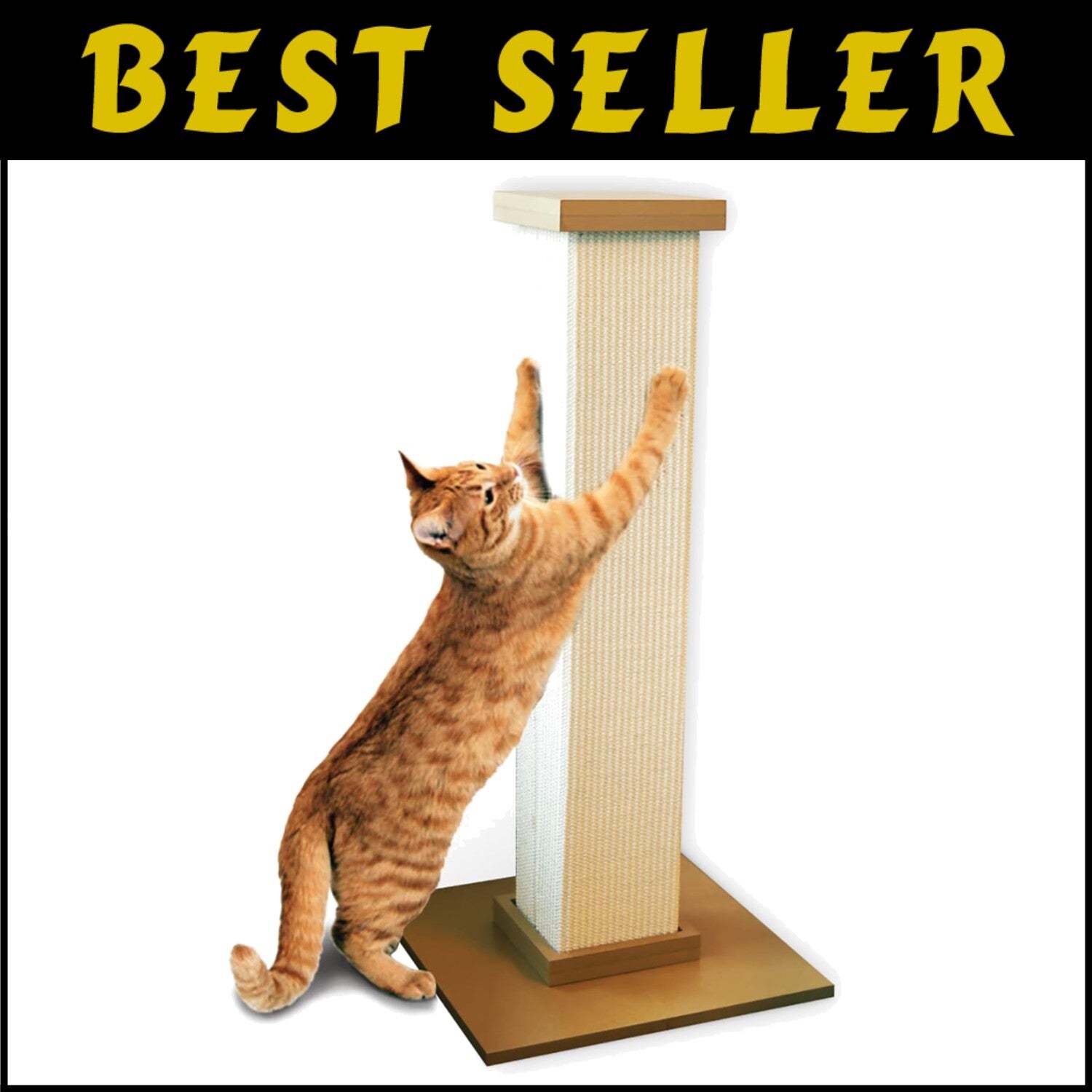 Ultimate 32" Cat Scratching Tower - Neutral Sisal Fiber Design, Easy Assembly