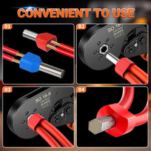 Load image into Gallery viewer, Professional Hexagonal Ferrule Crimping Pliers Kit - 28-5 AWG with Connectors