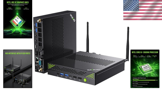 Compact Intel Core i9 Mini Computer - 32GB RAM, 1TB SSD & Quad-Screen 8K Support