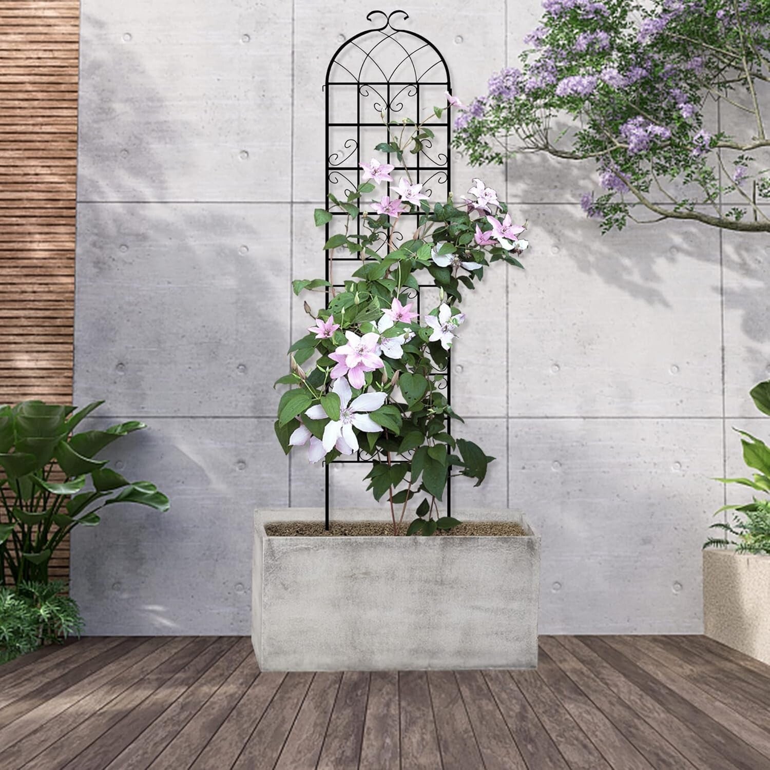 Versatile 4-Panel Outdoor Iron Garden Arch - Cultivate Stunning Climbing Plants