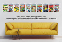 Load image into Gallery viewer, Heavy-Duty Wall Mount 10-Pack Slabbed Comic Book Holders - Installation Kit