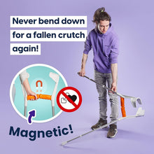 Load image into Gallery viewer, Ergonomic Crutch Handle Grips with Easy-Clean Silicone - Set of 2, Prevent Falls