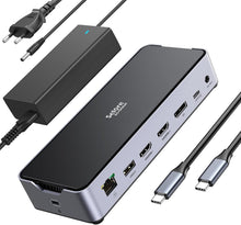 Load image into Gallery viewer, Ultimate 13in1 USB C Docking Station for 3 Monitors - 4K Support &amp; 10Gbps Speed