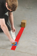 Load image into Gallery viewer, Toughstripe Non-Abrasive Floor Marking Tape - 2" x 100' Red for Heavy Traffic