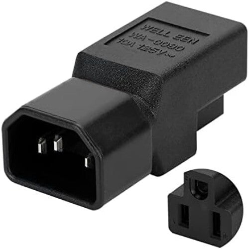 Bulk 10-Pack C14 Male to NEMA 5-15R Extension Plugs for Ultimate Connectivity