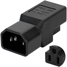 Load image into Gallery viewer, Bulk 10-Pack C14 Male to NEMA 5-15R Extension Plugs for Ultimate Connectivity