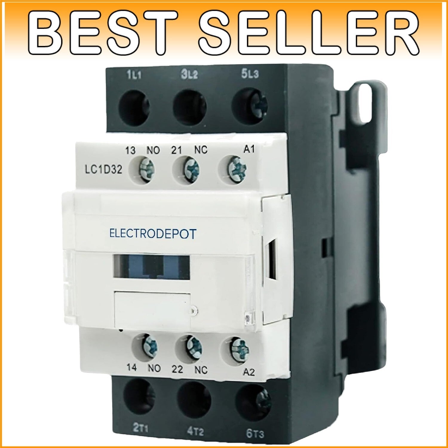 Compact 30A 3-Pole Contactor with Dual Auxiliary Contacts for Efficient Control
