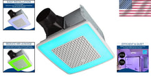 Load image into Gallery viewer, 24 Color Selectable LED Bathroom Exhaust Fan - Silent 110 CFM with Bluetooth App