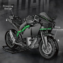 Load image into Gallery viewer, Engaging Kawasaki Motorcycle Building Kit - 888 Pieces for Family Fun &amp; Learning