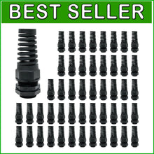 Load image into Gallery viewer, Durable 50-Piece NPT 1/2" Waterproof Cable Glands – Heat &amp; Abrasion Resistant